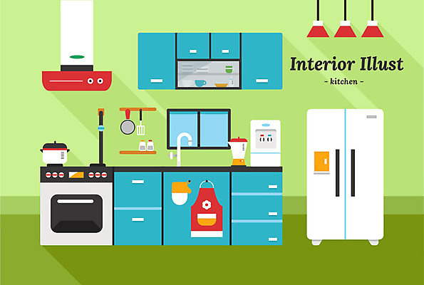 접시 일러스트 창문 주방용품 전등 사람없음 인테리어 주방 앞치마 프라이팬 전자레인지 오븐 커피잔 찬장 개수대 뒤집개 냉장고 주방장갑 렌지후드 소스통 전기포트 정수기 국내일러스트 AI파일 식기 디자인 커피 가구 생활용품 장갑 조명 잔 통 가전제품 레인지 소스_음식 파일형식 벡터