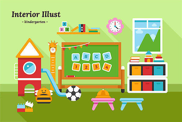 알파벳 교육 스티커 가방 일러스트 축구공 창문 탁자 산 선반 사람없음 책 인테리어 장난감 숫자 칠판 블록 유치원 미끄럼틀 벽시계 키재기 정리함 국내일러스트 AI파일 문자 디자인 영어 잡화 시계 가구 공 축구용품 놀이기구 측정 키_신체 파일형식 벡터