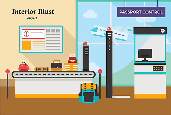 서류가방 일러스트 창문 비행기 사람없음 인테리어 쇼핑백 바구니 모니터 핸드백 표지판 공항 여권 백팩 컨베어밸트 검색대 국내일러스트 AI파일 디자인 가방 항공교통 교통시설 대중교통 알림판 컴퓨터 기계 파일형식 벡터