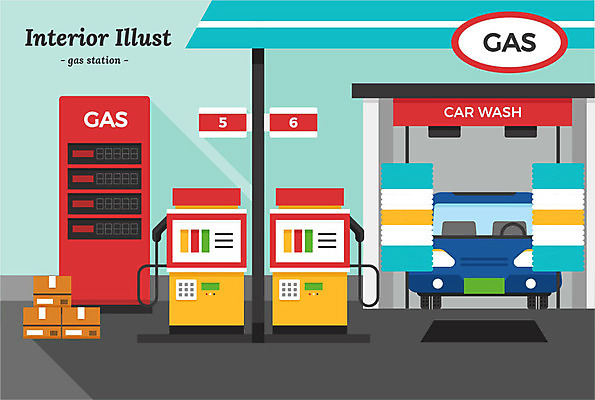일러스트 자동차 사람없음 인테리어 종이상자 주유기 주유소 세차 번호판 세차장 셀프주유소 국내일러스트 AI파일 디자인 육상교통 상자 기계 주유 파일형식 벡터