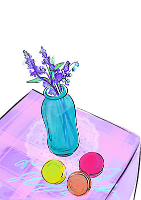 PSD 일러스트 탁자 수채화 풍경 사람없음 일상 장식 꽃병 식탁보 오브젝트 감성 마카롱 국내일러스트 꽃 가구 컨셉 디저트 라이프 파일형식