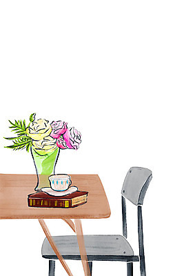 PSD 의자 일러스트 탁자 수채화 풍경 사람없음 일상 장식 책 꽃병 커피잔 오브젝트 한권 감성 국내일러스트 1 꽃 커피 가구 컨셉 잔 라이프 파일형식