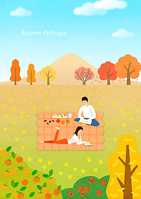 전신 PSD 커플 여자 남자 엎드리기 단풍 과일 일러스트 단풍나무 산 국화 샌드위치 사람 앉기 초원 성인 두명 독서 소풍 가을풍경 가을 밤 밤송이 돗자리 은행나무 국내일러스트 나무 계절 꽃 음식 잎 관계 모션 풍경 야외활동 견과류 밤_견과류 파일형식 가을_계절