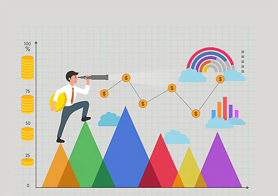 전신 PSD 구름 응시 남자 무지개 일러스트 그래프 한명 들기 사람 성인 금융 달러 망원경 직장인 비즈니스맨 오르기 격자 금화 국내일러스트 자연요소 직업 1 시선 돈 무늬 비즈니스 모션 경제 황금 파일형식