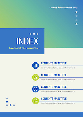 템플릿 내지 사람없음 초록색 파란색 숫자 물방울무늬 원형 프레젠테이션 문서템플릿 서식 문서 제안서 그라데이션 목차 이미지템플릿 AI파일 도형 문자 컬러 무늬 파일형식 벡터