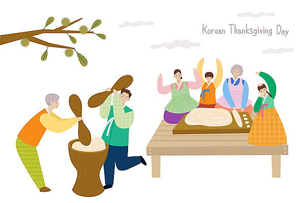 전신 여자 명절 할아버지 노년 남자 딸 아들 할머니 어린이 일러스트 가족 엄마 대가족 떡 서기 들기 사람 앉기 여러명 성인 추석 앞치마 시골 아빠 밤송이 한복 먹기 손주 즐거움 평상 밤나무 방아찍기 절구방아 절굿공이 국내일러스트 AI파일 나무 한국전통 전통 기념일 감정 다수 관계 모션 밤_견과류 전통의상 파일형식 벡터