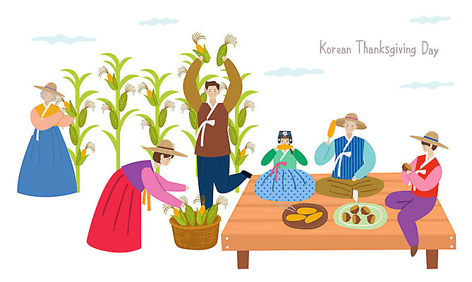 전신 여자 명절 할아버지 노년 남자 딸 아들 할머니 어린이 일러스트 가족 엄마 대가족 서기 사람 앉기 여러명 성인 바구니 추석 수확 농촌 시골 아빠 밤 한복 먹기 손주 담기 밀짚모자 평상 고향 옥수수밭 국내일러스트 AI파일 모자_잡화 한국전통 전통 기념일 다수 밭 농업 관계 모션 옥수수 견과류 전통의상 파일형식 벡터