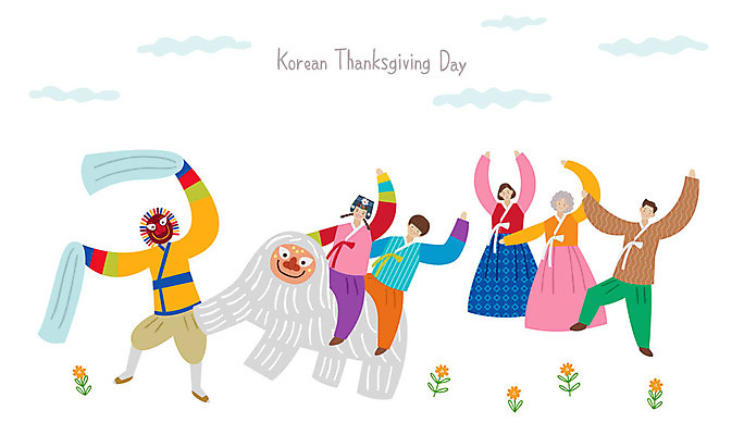 전신 여자 명절 노년 남자 딸 아들 할머니 어린이 일러스트 가족 엄마 대가족 사람 여러명 성인 추석 춤 아빠 승차 한복 손주 즐거움 탈춤 사자춤 국내일러스트 AI파일 한국전통 전통 기념일 감정 다수 관계 모션 문화예술 전통의상 전통공연 전통무용 파일형식 벡터