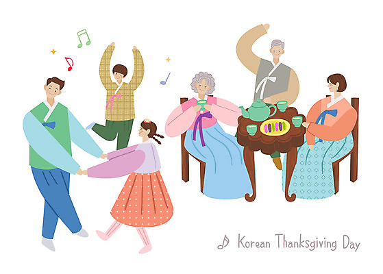전신 여자 명절 할아버지 노년 남자 딸 아들 할머니 어린이 일러스트 가족 식탁 엄마 대가족 사람 앉기 여러명 성인 추석 손잡기 마시기 춤 아빠 한복 손주 즐거움 송편 막걸리 술주전자 국내일러스트 AI파일 한국전통 전통 기념일 감정 다수 관계 모션 탁자 문화예술 떡 주류 전통의상 파일형식 벡터