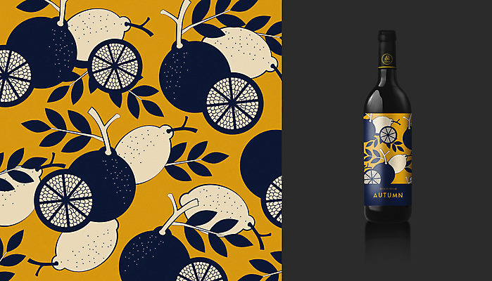 편집이미지 패턴 오렌지 나뭇잎 사람없음 와인 가을 배 레몬 포장지 와인병 모과 목업 이미지편집 AI파일 계절 잎 무늬 과일 포장 병_용기 주류 파일형식 벡터