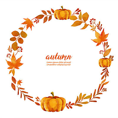 PSD 단풍 낙엽 일러스트 호박 나뭇잎 프레임 사람없음 가을 원형 원형프레임 늙은호박 산열매 프레임일러스트 국내일러스트 도형 계절 열매 잎 채소 파일형식