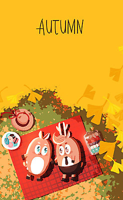 PSD 캐릭터 여유 두마리 일러스트 단풍나무 사슴 의인화 미소 초원 사람없음 눕기 소풍 가을풍경 가을 돗자리 은행잎 은행나무 사슴캐릭터 마카롱 식품관 챙모자 국내일러스트 일러캐릭터 나무 모자_잡화 계절 감정 동물캐릭터 단풍 잎 2 포유류 모션 디저트 표정 풍경 야외활동 파일형식 가을_계절