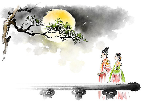 PSD 나무 한국전통 응시 여자 남자 일러스트 캘리그라피 붓터치 미소 사람 상반신 성인 두명 산책 궁전 보름달 달밤 야간 왕 번짐 여왕 곤룡포 당의 국내일러스트 자연요소 식물 전통 시선 고건축 휴식 한국 표정 달 한복 예복 파일형식 효과