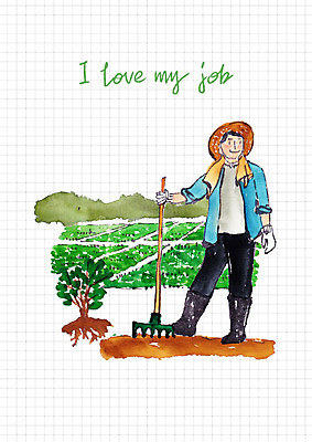 전신 PSD 직업 남자 밭 일러스트 산 한명 서기 미소 사람 성인 농사 흙 농촌 시골 잡기 농부 일자리 심기 챙모자 국내일러스트 모자_잡화 1 농업 비즈니스 모션 표정 파일형식