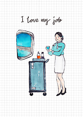 전신 PSD 직업 여자 음료 유니폼 일러스트 한명 서기 들기 사람 성인 승무원 서빙 일자리 기내 비행기내부 서빙카트 국내일러스트 1 옷 비즈니스 모션 비행기 내부 카트 공공장소 파일형식