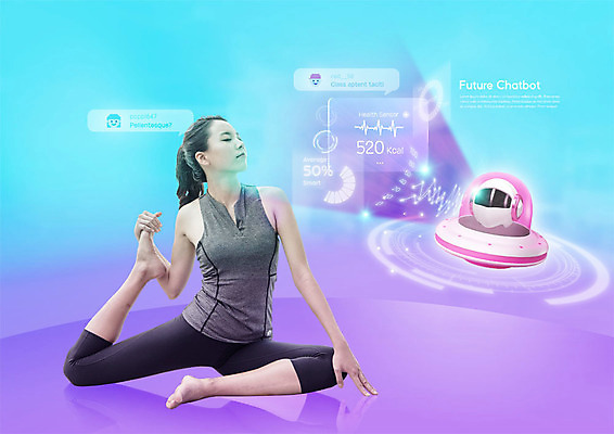 전신 PSD 편집이미지 여자 요가 그래프 미래 한명 사람 20대 성인 앞모습 운동복 운동 건강관리 눈감음 한국인 요가자세 맥박 스마트 성인여자한명만 채팅봇 이미지편집 1 웰빙 옷 뷰포인트 포즈 컨셉 의학 모션 건강 관리 동양인 청년 여자한명만 성인여자만 파일형식 AI_인공지능