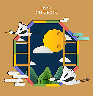 구름 명절 행복 백그라운드 두마리 일러스트 산 프레임 사람없음 전통문양 추석 학 보름달 비행 페이퍼아트 전통창문 전통프레임 국내일러스트 AI파일 자연요소 전통 문양 기념일 감정 2 창문 조류 달 파일형식 벡터