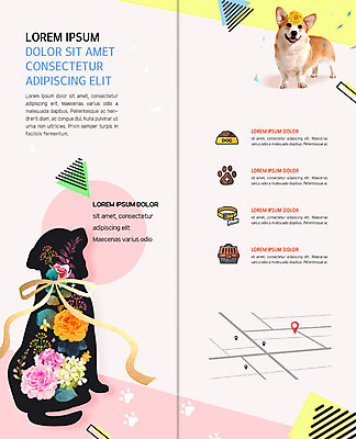 도형 PSD 템플릿 한마리 표지디자인 북디자인 출판디자인 꽃 실루엣 리본 내지 리플렛 분홍색 2단접지 북커버 팜플렛 사람없음 캐리어 강아지 위치 약도 목줄 개발자국 개밥그릇 반려 빗금 웰시코기 이미지템플릿 식물 1 그릇 컬러 지도 촬영기법 반려동물 여행가방 개 발자국 애견용품 대각선 파일형식 반려용품