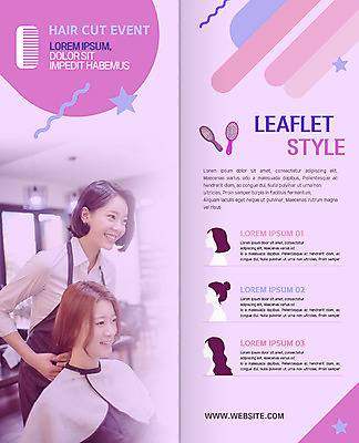 PSD 템플릿 우먼라이프 헤어스타일 표지디자인 북디자인 응시 출판디자인 여자 별 내지 리플렛 분홍색 2단접지 북커버 미소 사람 팜플렛 상반신 20대 성인 두명 옆모습 보라색 앞치마 한국인 머리빗 가운 미용실 뷰티샵 미용사 고객 즐거움 머리손질 성인여자만 이미지템플릿 자연요소 직업 라이프스타일 시선 옷 감정 뷰포인트 컬러 표정 동양인 청년 뷰티 상점 미용용품 여자만 성인만 파일형식