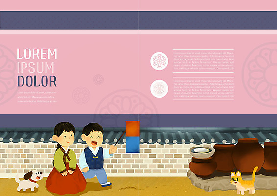 전신 PSD 템플릿 한마리 한국전통 표지디자인 북디자인 출판디자인 여자 명절 남자 내지 어린이 리플렛 분홍색 북커버 미소 사람 팜플렛 두명 앞모습 담장 전통문양 추석 고양이 항아리 강아지 한복 남색 즐거움 청사초롱 반려 어린이만 기와담장 이미지템플릿 1 전통 문양 기념일 감정 뷰포인트 컬러 포유류 한국 표정 기와 반려동물 도자기 개 전통의상 초롱 파일형식