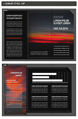 템플릿 표지디자인 표지 ZIP 내지 리플렛 3단접지 하늘 그래프 팜플렛 초원 사람없음 일몰 저녁 인디자인 INDD 이미지템플릿 노을 야간 파일형식