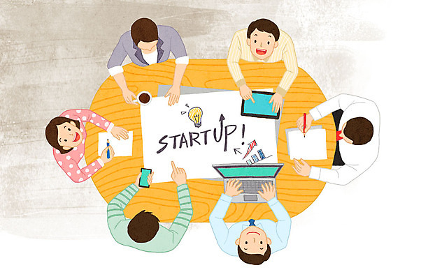 PSD 여자 남자 일러스트 회의 아이디어 미소 사람 앉기 여러명 상반신 청년 성인 노트북 스마트폰 태블릿 펜 올려보기 가리킴 기록 작업 비즈니스맨 비즈니스우먼 커피잔 토론 회의실 문서 창업 원탁 국내일러스트 커피 다수 컨셉 비즈니스 모션 탁자 잔 표정 손짓 전자제품 핸드폰 스마트기기 필기구 직장인 자영업 파일형식