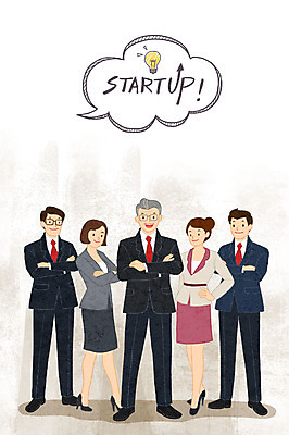 전신 PSD 여자 남자 중년 허리손 말풍선 일러스트 전구 성공 서기 미소 사람 정장 여러명 청년 성인 팔짱 비즈니스맨 비즈니스우먼 자신감 사장 창업 오피스룩 국내일러스트 옷 감정 포즈 다수 컨셉 비즈니스 모션 표정 직장인 자영업 파일형식