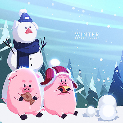 PSD 나무 두마리 겨울 일러스트 눈사람 털모자 세마리 사람없음 목도리 눈 돼지 눈송이 숲 먹기 겨울음식 겨울간식 돼지캐릭터 군고구마 붕어빵 제철음식 눈덮임 국내일러스트 자연요소 식물 모자_잡화 잡화 계절 음식 빵 동물캐릭터 컨셉 2 포유류 모션 날씨 디저트 눈_날씨 3 구이 제철 파일형식