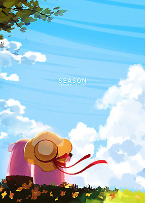 PSD 나무 구름 응시 리본 두마리 꽃밭 일러스트 하늘 날리기 휴식 앉기 잔디 초원 사람없음 돼지 힐링 돼지캐릭터 챙모자 국내일러스트 자연요소 식물 모자_잡화 시선 꽃 동물캐릭터 컨셉 2 포유류 모션 파일형식