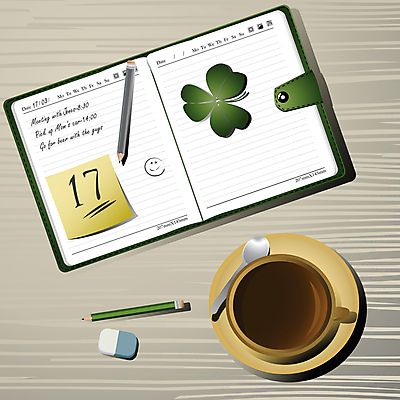 포토 JPG 해외이미지 종이 커피 컨셉 일러스트 미소 사람없음 컵 사무실 연필 펜 숟가락 쪽지 클로버 토끼풀 은색 책상 조언 해외202004 해외일러스트 식물 식기 음료 컬러 가구 비즈니스 학용품 수저 표정 필기구 파일형식 이미지허브