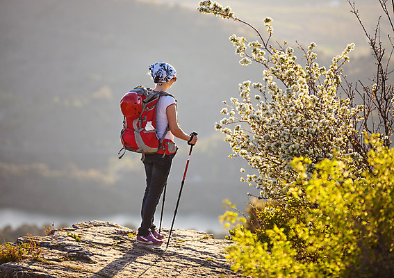 포토 JPG 해외이미지 여자 여행 배낭 자연 산 한명 서기 풍경 여행객 걷기 계곡 트래킹 하이킹 시골 던지기 스페인 가장자리 언덕 장면 해외202004 해외포토 1 유럽 가방 모션 레저 사람 둘레 생태계 파일형식 이미지허브