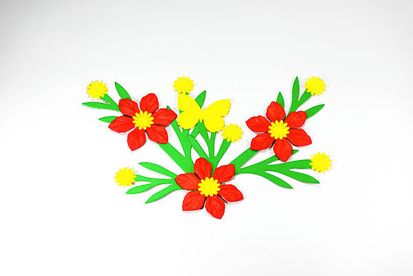 포토 JPG 해외이미지 꽃 종이 조류 사람없음 장식 빨간색 흰색 심볼 수공예 핸드메이드 해외202004 해외포토 식물 동물 컬러 공예 파일형식 이미지허브