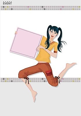 EPS 모델 웰빙 여자 패션 포즈 일러스트 한명 사람 이벤트 20대 성인 팻말 여자만 여자한명만 성인여자만 청년만 청년여자만 성인한명만 청년여자한명만 성인여자한명만 성인만 국내일러스트 1 프레임 청년 파일형식 벡터