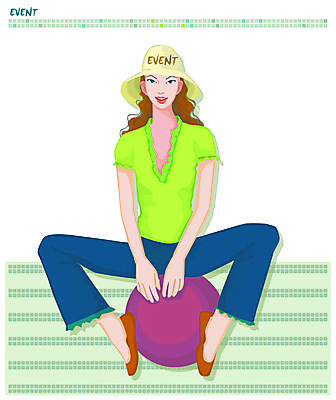 EPS 모델 웰빙 여자 패션 포즈 일러스트 한명 사람 이벤트 20대 성인 여자만 여자한명만 성인여자만 청년만 청년여자만 성인한명만 청년여자한명만 성인여자한명만 성인만 국내일러스트 1 청년 파일형식 벡터