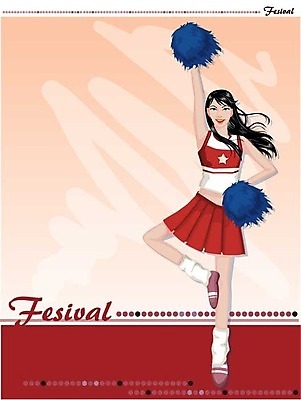 EPS 모델 웰빙 여자 패션 포즈 유니폼 일러스트 한명 사람 이벤트 20대 성인 축제 춤 치어리더 여자만 여자한명만 성인여자만 청년만 청년여자만 성인한명만 청년여자한명만 성인여자한명만 성인만 국내일러스트 1 옷 문화예술 청년 파일형식 벡터