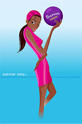 EPS 모델 직업 웰빙 계절 여자 포즈 일러스트 한명 사람 이벤트 20대 성인 여름 쇼핑 세일 여자만 여자한명만 성인여자만 청년만 청년여자만 성인한명만 청년여자한명만 성인여자한명만 성인만 국내일러스트 1 청년 파일형식 벡터