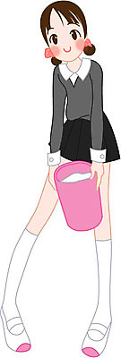 EPS 클립아트 학생 여학생 여자 교육 교복 일러스트 청소년 한명 사람 10대 청소 청소시간 여자만 여자한명만 십대만 십대여자만 십대여자한명만 국내일러스트 1 옷 파일형식 벡터