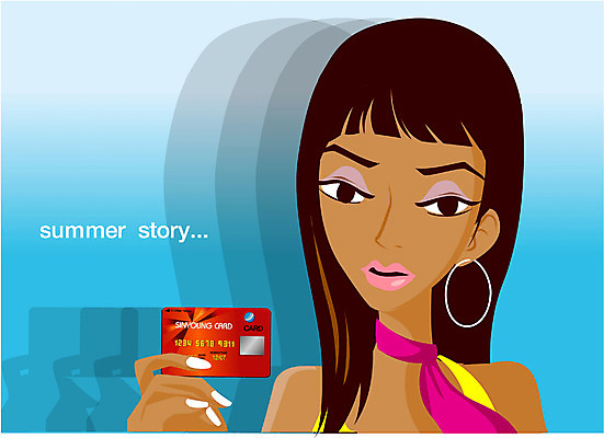 EPS 모델 직업 웰빙 여자 일러스트 한명 사람 20대 성인 신용카드 여자만 여자한명만 성인여자만 청년만 청년여자만 성인한명만 청년여자한명만 성인여자한명만 성인만 국내일러스트 1 청년 금융 파일형식 벡터