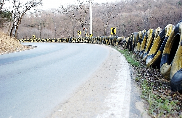 포토 JPG 주간 나무 시설물 현대건축 건축 도로 길 백그라운드 자연 풍경 사람없음 야외 커브길 타이어 폐타이어 국내포토 자연요소 식물 건축물 교통시설 생태계 파일형식