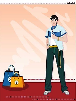 EPS 모델 웰빙 패션 남자 포즈 일러스트 실내 한명 사람 이벤트 20대 청년 성인 쇼핑 쇼핑백 남자만 남자한명만 성인남자만 청년만 청년남자만 청년남자한명만 성인한명만 성인남자한명만 성인만 국내일러스트 1 가방 내부 파일형식 벡터