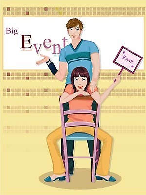 EPS 모델 웰빙 여자 남자 포즈 의자 일러스트 사람 이벤트 청년 두명 쇼핑 쇼핑백 팻말 청년만 성인만 국내일러스트 가구 가방 프레임 성인 파일형식 벡터