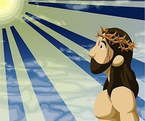 EPS 구름 남자 기독교 종교 일러스트 하늘 한명 사람 20대 성인 야외 빛 햇빛 태양 예수 가시 괴로움 가시면류관 남자만 남자한명만 성인남자만 청년만 청년남자만 청년남자한명만 성인한명만 성인남자한명만 성인만 국내일러스트 자연요소 1 감정 종교용품 청년 신_종교 파일형식 벡터