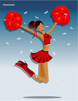 EPS 모델 직업 여자 패션 포즈 유니폼 일러스트 응원 한명 사람 20대 성인 치어리더 치어걸 여자만 여자한명만 성인여자만 청년만 청년여자만 성인한명만 청년여자한명만 성인여자한명만 성인만 국내일러스트 1 옷 청년 파일형식 벡터