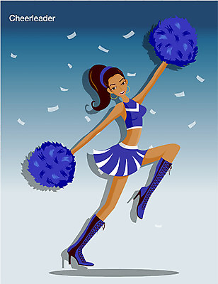 EPS 모델 직업 여자 패션 포즈 유니폼 일러스트 응원 한명 사람 20대 성인 치어리더 치어걸 여자만 여자한명만 성인여자만 청년만 청년여자만 성인한명만 청년여자한명만 성인여자한명만 성인만 국내일러스트 1 옷 청년 파일형식 벡터