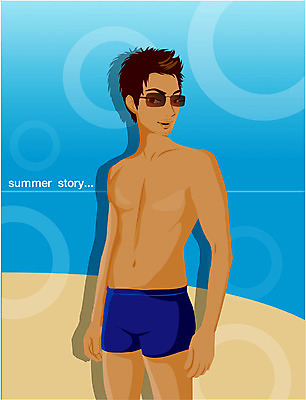 EPS 모델 직업 웰빙 패션 남자 수영복 포즈 일러스트 한명 사람 풍경 20대 성인 여름 남자만 남자한명만 성인남자만 청년만 청년남자만 청년남자한명만 성인한명만 성인남자한명만 성인만 국내일러스트 1 옷 계절 청년 파일형식 벡터