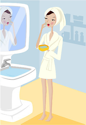 EPS 라이프스타일 웰빙 여자 일러스트 실내 한명 사람 20대 성인 뷰티 목욕 거울 욕실 마사지 세면대 화장실 여자만 여자한명만 성인여자만 청년만 청년여자만 성인한명만 청년여자한명만 성인여자한명만 성인만 국내일러스트 1 청년 내부 생활 청결 파일형식 벡터
