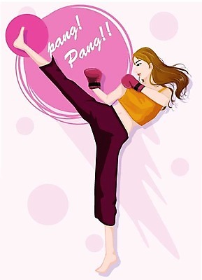 EPS 모델 웰빙 여자 패션 포즈 일러스트 한명 사람 이벤트 20대 성인 권투 킥 여자만 여자한명만 성인여자만 청년만 청년여자만 성인한명만 청년여자한명만 성인여자한명만 성인만 국내일러스트 1 모션 청년 격투기 파일형식 벡터