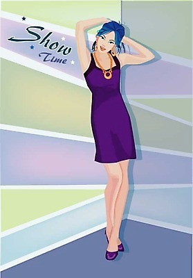 EPS 모델 직업 웰빙 여자 패션 포즈 일러스트 한명 사람 20대 성인 파티 파티복 여자만 여자한명만 성인여자만 청년만 청년여자만 성인한명만 청년여자한명만 성인여자한명만 성인만 국내일러스트 1 옷 이벤트 청년 파일형식 벡터