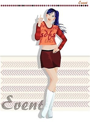 EPS 모델 웰빙 여자 패션 포즈 일러스트 한명 사람 이벤트 20대 성인 약속 새끼손가락 여자만 여자한명만 성인여자만 청년만 청년여자만 성인한명만 청년여자한명만 성인여자한명만 성인만 국내일러스트 1 청년 파일형식 벡터