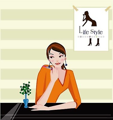 EPS 모델 우먼라이프 라이프스타일 웰빙 여자 패션 일러스트 탁자 휴식 실내 한명 사람 20대 성인 라이프 생활 화장 뷰티 꽃병 립스틱 여자만 여자한명만 성인여자만 청년만 청년여자만 성인한명만 청년여자한명만 성인여자한명만 성인만 국내일러스트 1 꽃 가구 컨셉 청년 내부 화장품 파일형식 벡터